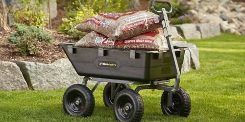 Amazon: Gorilla Heavy-Duty Poly Yard Dump Cart Only $98.40 Shipped