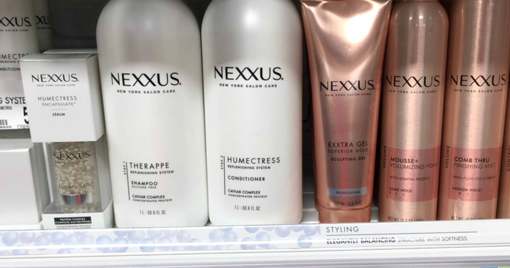 Nexxus products on shelf