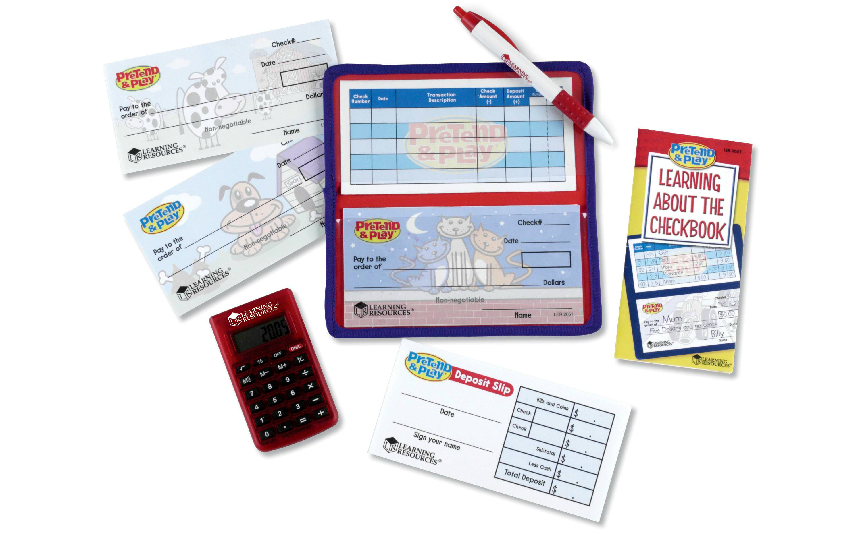 Pretend & Play checkbook and calculator