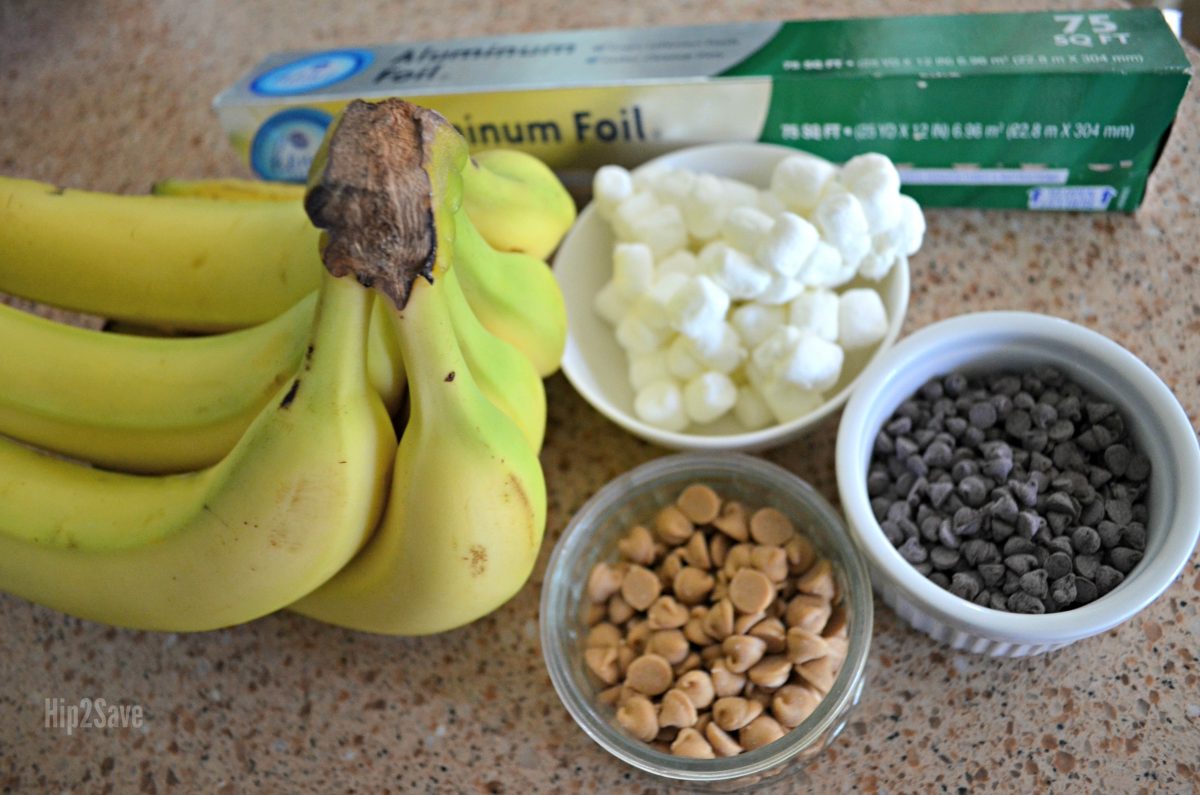 banana boat campfire dessert ingredients