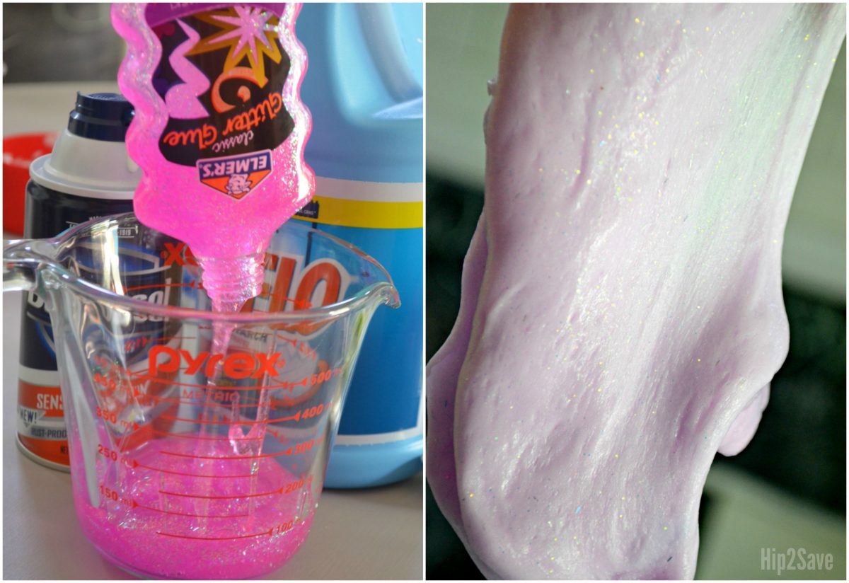 diy slime using glitter glue