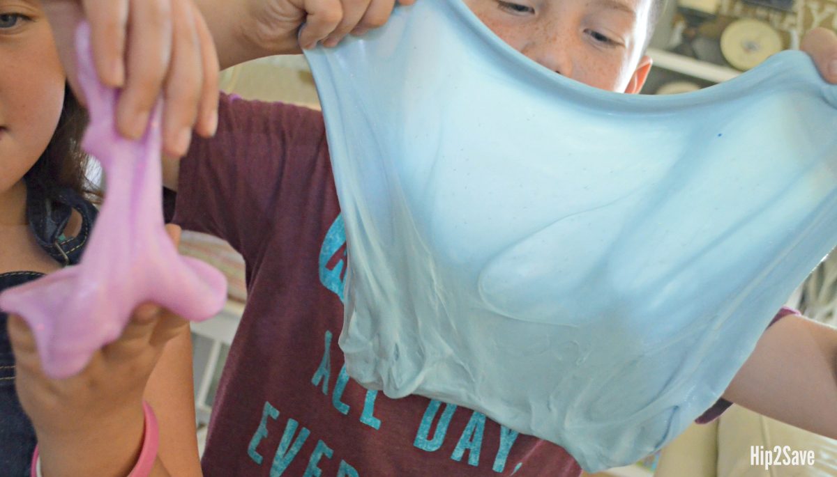 kids playing with slime