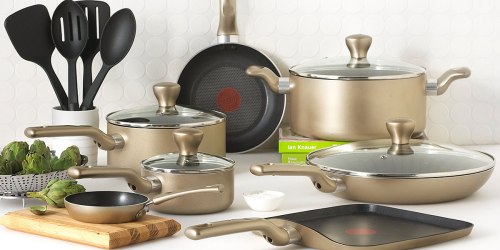 Macys.online: T-Fal 16-Piece Cookware Set Just $79.99 Shipped + Earn $15 Macy’s Cash