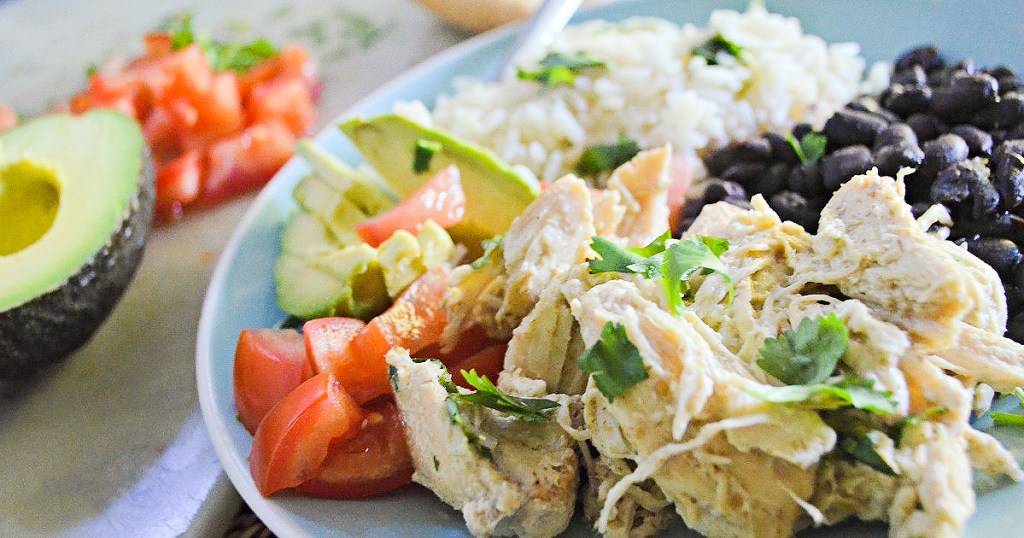 slow cooker chicken on a plate