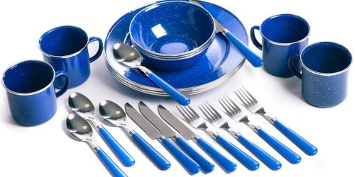 Rough It In Style! Stansport 24-Piece Enamel Camping Tableware Set Just $13.72