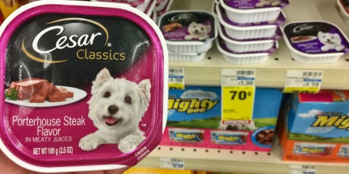 Cesar Single Trays Dog Food Just 50¢ Each at CVS & Walmart