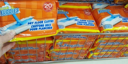 Dollar Tree Reader Favorites: Scrub Buddies Dry Floor Cloths 20 Pack Only $1 & Lots More