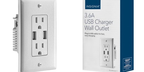 Best Buy: Insignia USB Charger Wall Outlet ONLY $9.99 (Ends Today at 4PM EST)