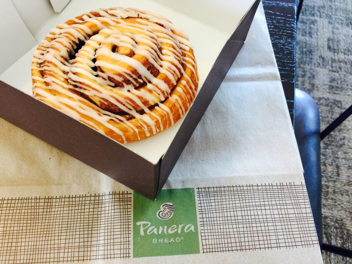 Cinnamon roll at Panera Bread