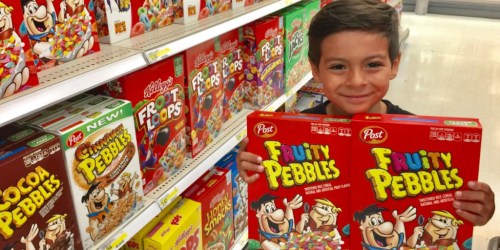 Target: Post Fruity Pebbles Cereal 15oz Box Only $1.35 (After Cash Back) + More