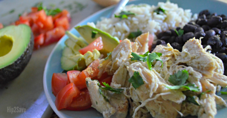 salsa verde chicken plate