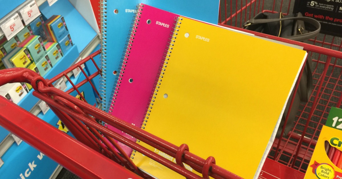 Staples notebooks