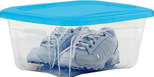 Staples 6-Quart Storage Tote w/ Lid Only 89¢