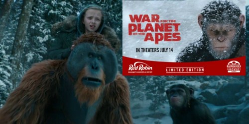 Buy a $25 Red Robin Gift Card & Score a FREE ‘War For The Planet Of The Apes’ Movie Ticket ($10 Value)