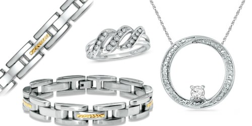 Zales.online: Men’s Stainless Steel Bracelet $42.50 (Reg. $200) + Free 2-Day Shipping & More