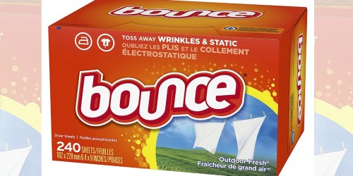 Amazon Prime: Bounce Fabric Softener & Dryer Sheets 240-Count Only $5.99 Shipped