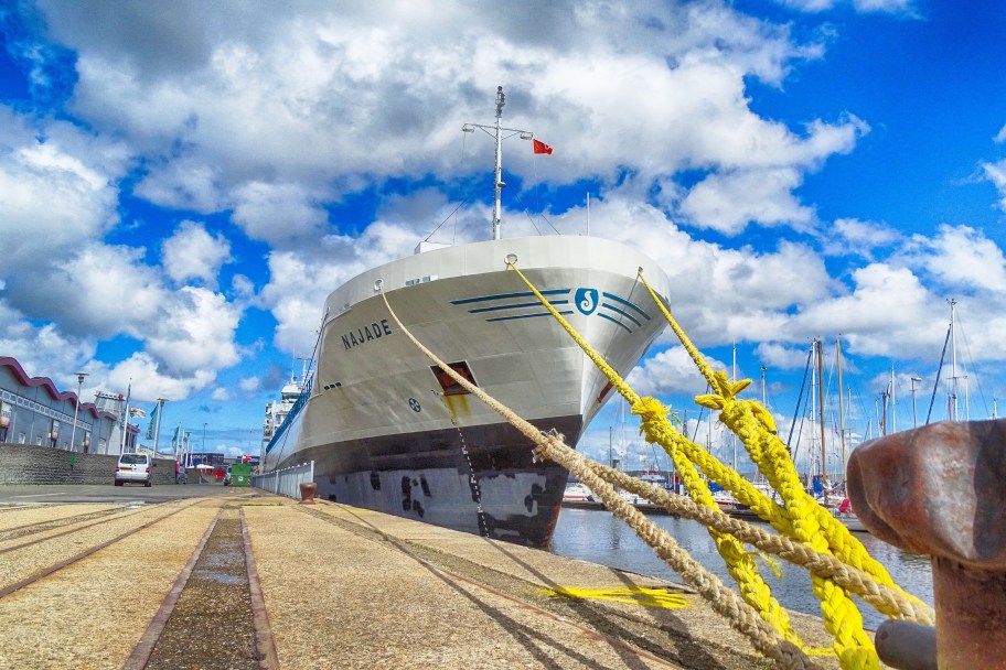 cruise ship docked at port