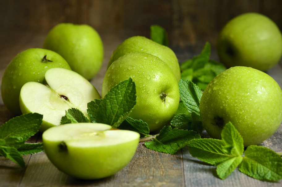 assortment of green apples