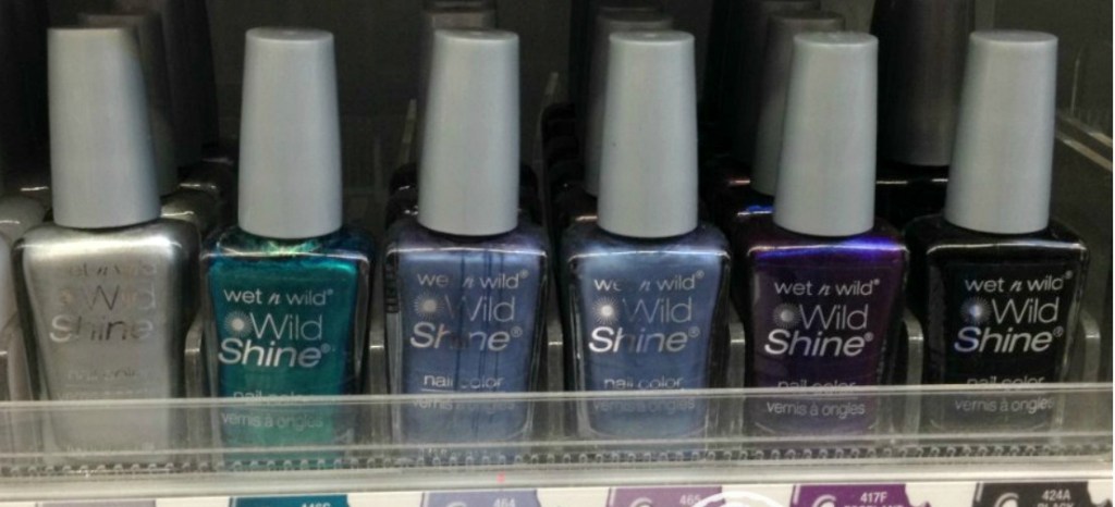 row of wet n wild nail polish