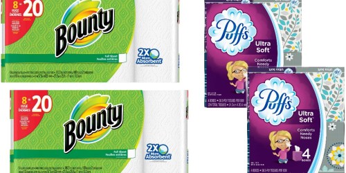 Target.online: BIG Savings on Bounty Paper Towels & Puffs Tissues (After Gift Cards)