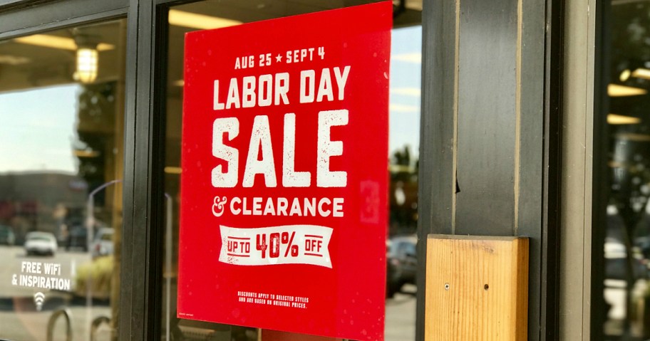 Labor Day sale sign 