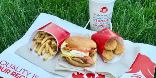 Wendy’s NEW Giant Junior Bacon Cheeseburger Meal Only $5 (Includes Drink, Nuggets & Fries)