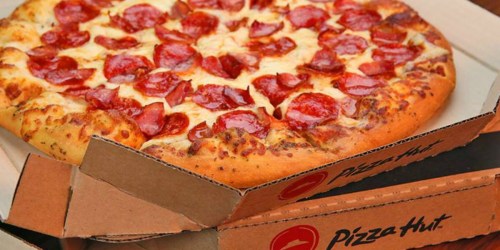 50% Off Pizza Hut Regular Priced Pizza = Large Pizza Only $6.49