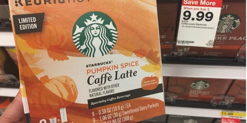 Target: Starbucks Pumpkin Spice Caffe Latte K-Cups 9-Count as Low as $6.33 Each