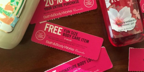 Bath & Body Works: Possible FREE Body Care Item & More Coupons (Check Mailbox)