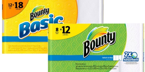 Target.online:  Bounty 8-Count GIANT Rolls Only $5.97 Each Shipped (After Gift Card) + Charmin Deal