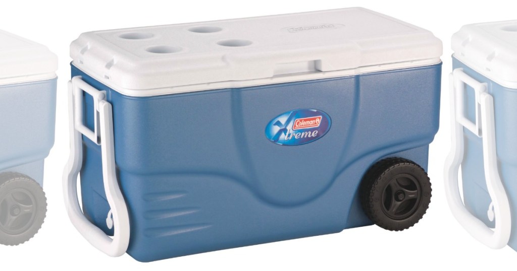 Coleman 62 Quart Xtreme 5 Wheeled Cooler Blue