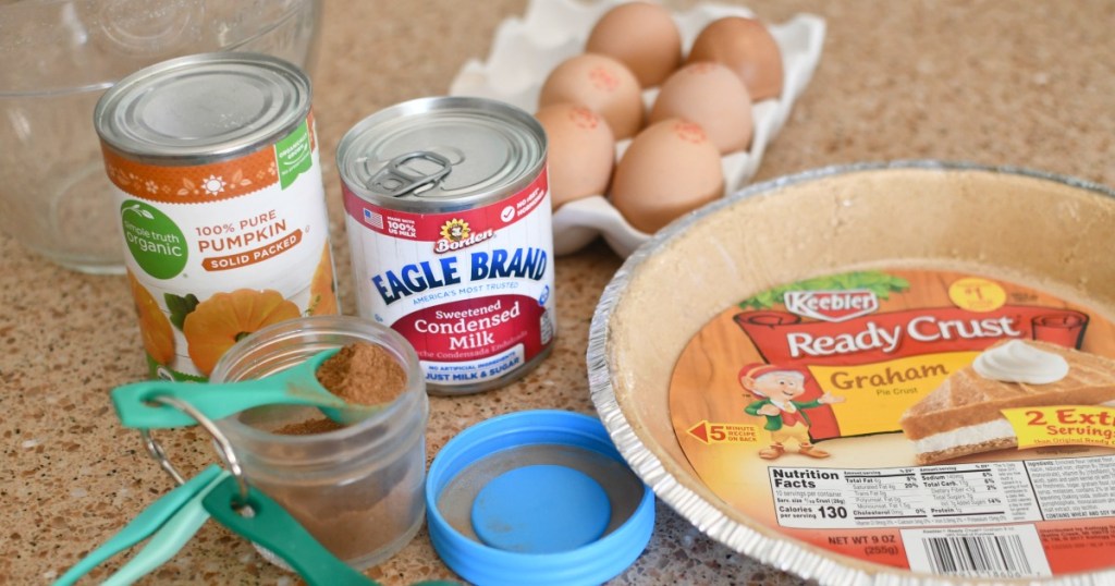 ingredients for easy pumpkin pie