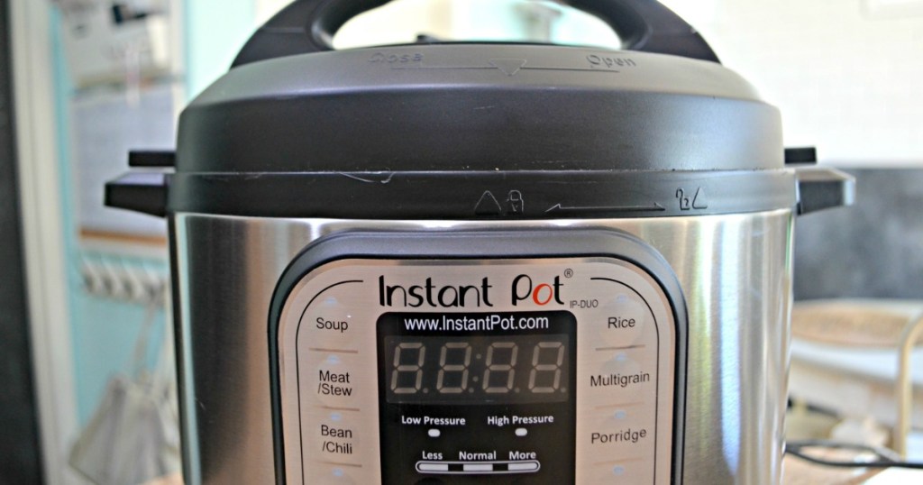 instant pot sitting in kitchen