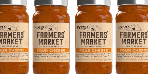 Amazon: SIX Prego Farmers Market Pasta Sauce Jars Only $3.17 (Just 53¢ Each) – Ships w/ $25 Order