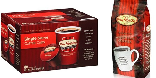 Amazon: Tim Horton’s 80-Count Single Serve Cups Only $27.99 Shipped (Just 35¢ Each) + More