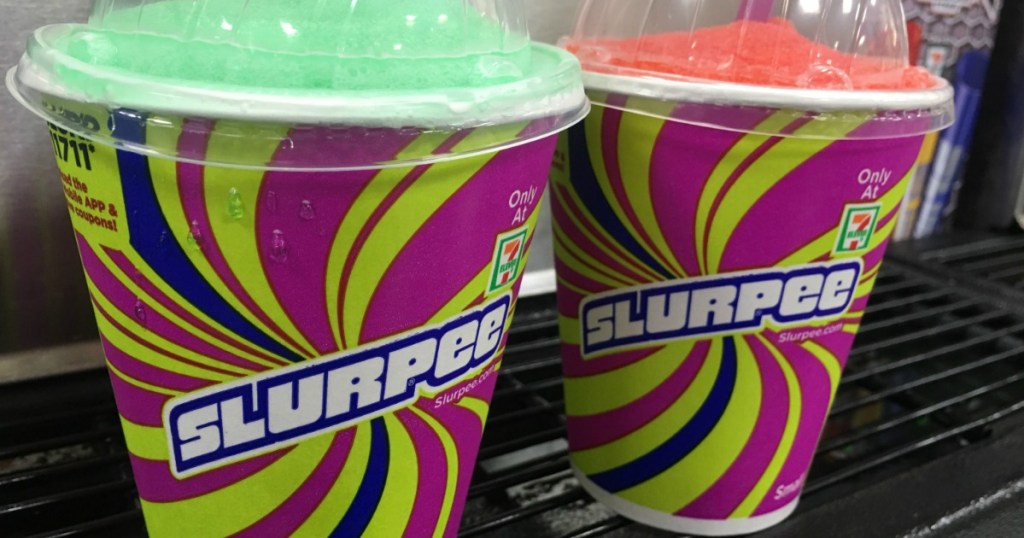 green and red 78-eleven slurpees