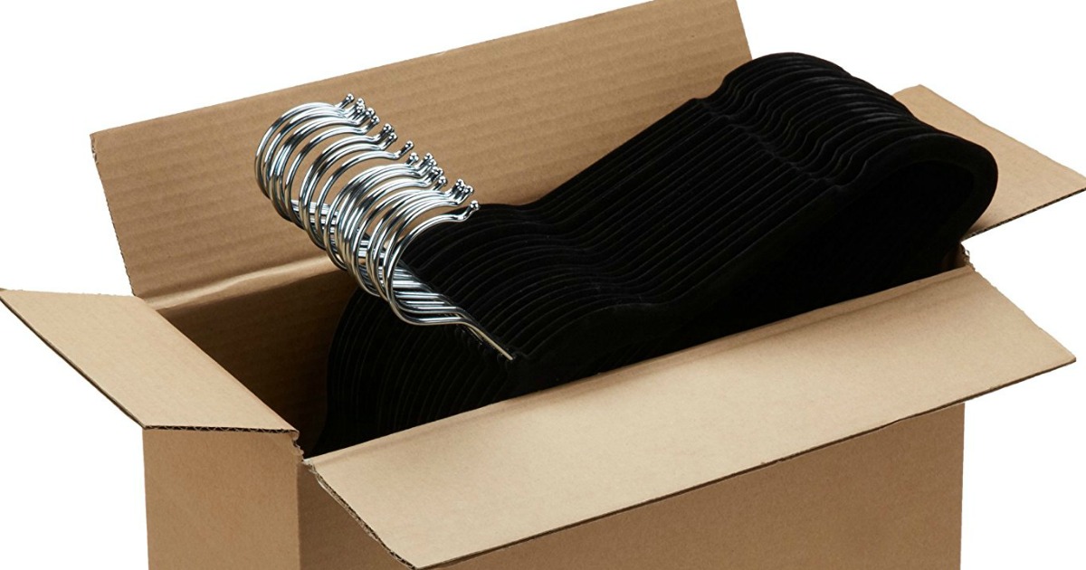 black velvet hangers in box