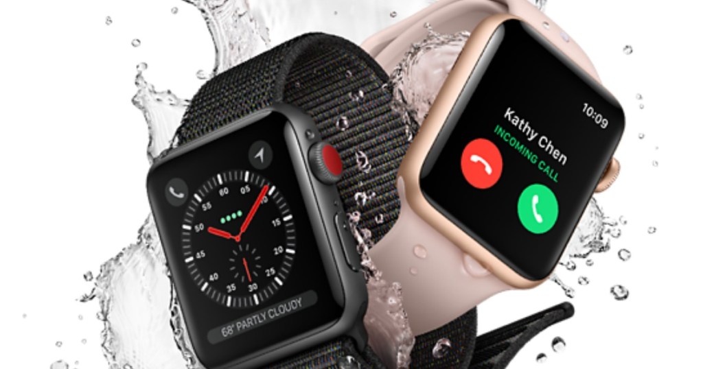 select apple watches series 4 stock image