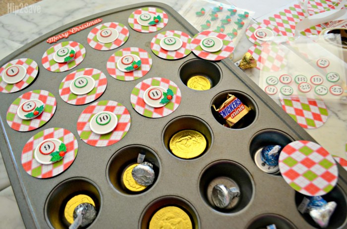 muffin tin advent calendar