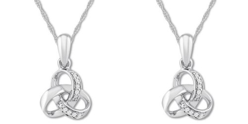 Kay Jewelers Diamond Knot Necklace Or Earrings Just $19.99 Each Shipped (Regularly $70)