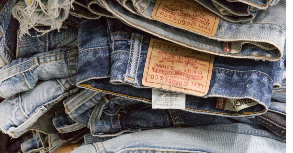 Levi's jeans stacked up