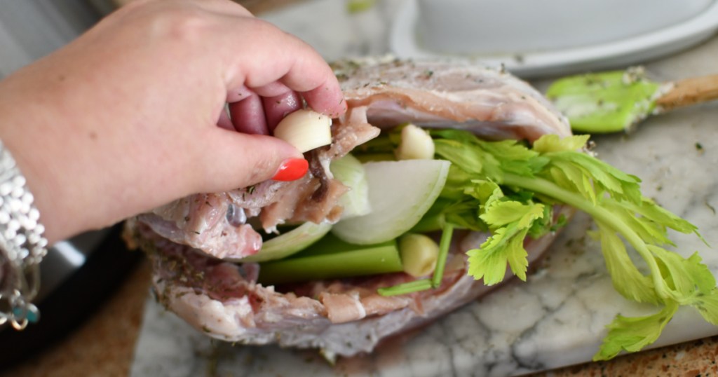 stuffing a turkey breast