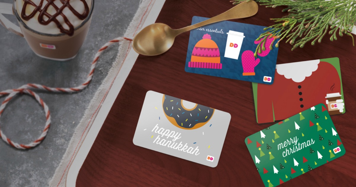 Dunkin gift Cards available for fall into the holidays