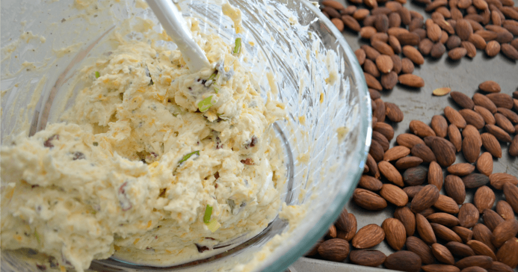 mixing up cream cheese ranch cheese ball