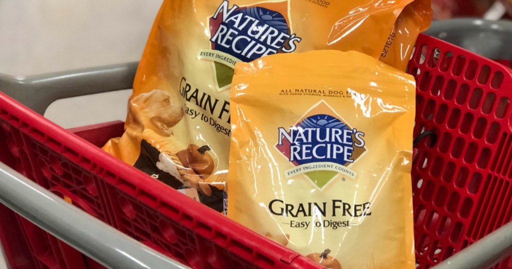 nature's recipe dog food in cart