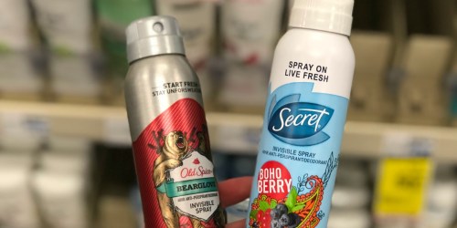 CVS: Old Spice & Secret Invisible Sprays Only $1 Each (Regularly $7) After Cash Back