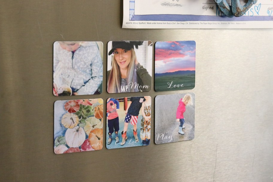 shutterfly magnets on fridge