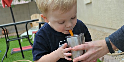 Amazon: TWO Stainless Steel Cups with Lids & Straws Just $12.47 (Great for Kids)