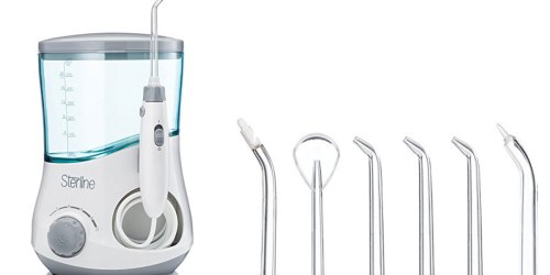 Amazon: Sterline Water Flosser Just $28.69 Shipped (onlinees w/ 6 Interchangeable Nozzles)