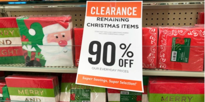 90% Off Christmas Clearance at Hobby Lobby